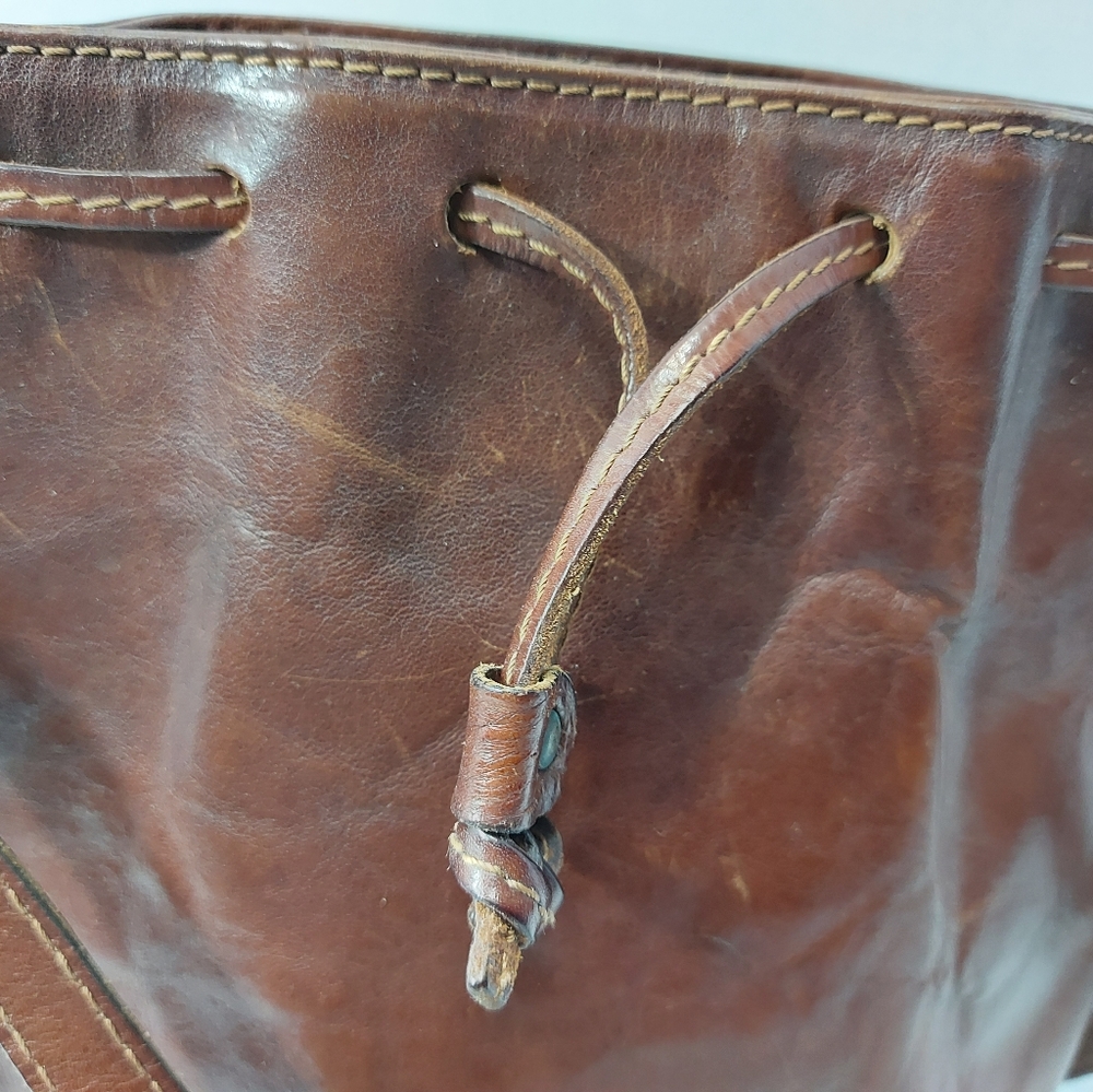 The Trend Original Brown Leather Crossbody Saddlebag Style Purse/ Handbag - Picture 7 of 9